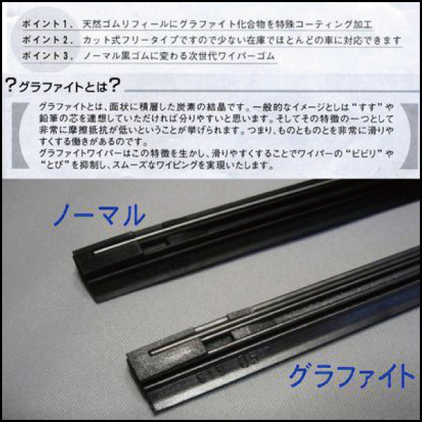 10本入スーパーグラファイト仕様 高機能ワイパー替えゴム400 425 450